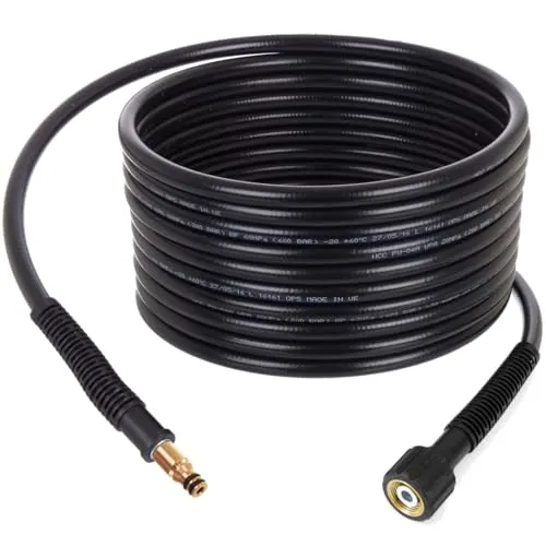 Basic 5 m Hochdruckschlauch für PARKSIDE PHD 100, PHD 110, PHD 135 - Hochdruckreiniger-Zubehör, 5 m langer Schlauch mit CLICK-M22 Anschluss, ideal für effizientes Reinigen und hohe Druckbeständigkeit bis 200 Bar.