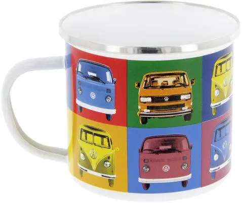 VW Collection Tasse, Emaille, 500ml, Bulli Bus multicolor