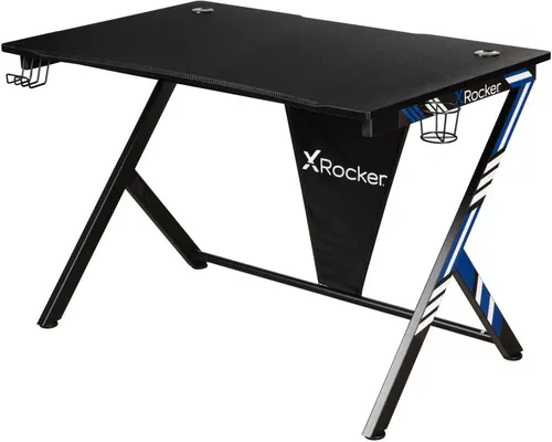 X Rocker Gaming-Tisch Ocelot Carbon Sticker Rot Blau in blau von X Rocker