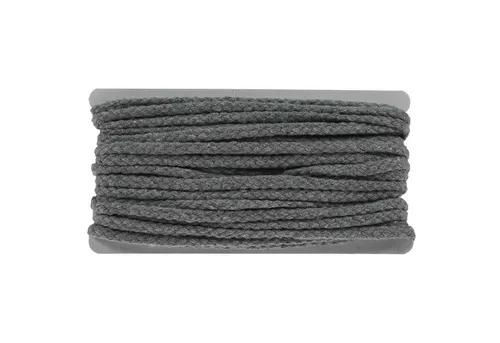 maDDma 10m Kordel 5-7mm geflochten Seil, grau