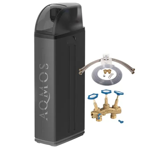 Aqmos R2D2-72 BLACK EDITION Wasserenthärtungsanlage mit Anschlussset 1