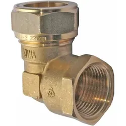 General Fittings - Messing Klemmverschraubung Winkel 28 Mm X 1 Zoll Ig Für Kupferrohre