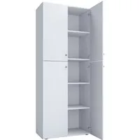 VCM Büroschrank Lona XXL - Büroschrank mit Drehtüren in Weiß, bietet stabile Fachböden und viel Stauraum für dein Büro oder Home Office.