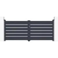 Produktbild Casanoov Doppelflügeltor VOGEL 300x125 cm Grau aus Aluminium
