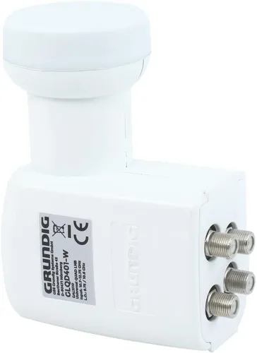 GSS Quad LNB GLQD 401 - 4 Teilnehmer Universal-Quad-LNB - LNBs, ideal für HD- und 4K-Übertragungen, mit LTE-Filter und extrem niedriger Rauschzahl von 0.1dB, hitze- und kältebeständig.