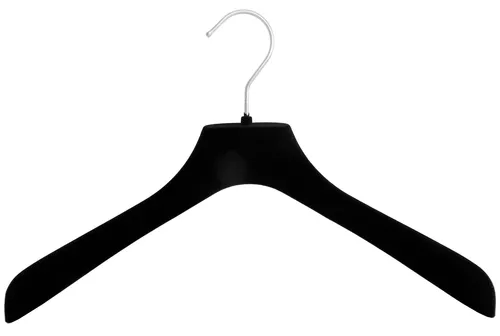 Samt Kleiderbügel für Jacken & Mäntel, 38 cm, schwarz, NEU, 10 Stück