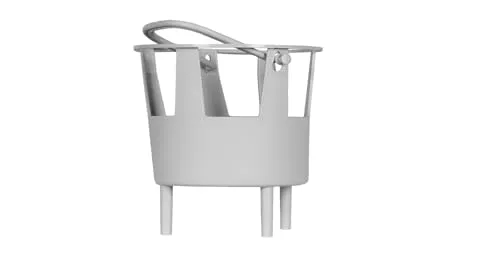 RUG-Self Eimer für Haus- und Hofabläufe mit seitlichem Ablauf - Gartenentwässerung: Robuster Polypropylen-Eimer mit seitlichem Ablauf, ideal für effiziente Entwässerung in Haus und Garten.