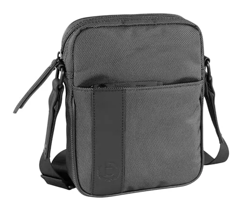 bugatti Domani Crossbody Bag S Anthracite - Umhängetasche mit stilvollem Design und durchdachter Fächeraufteilung, ideal für hohen Tragekomfort und lässigen Look. Maße: 17 x 23 x 4,5 cm.