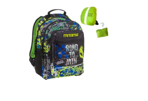 GOLDKIDS Schulranzen Schulrucksack Teenager (Kinderrucksack für Jungen und Mädchen, Ranzen Tornister Schulltasche), und Regenschutz