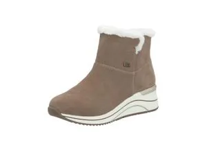 Remonte Damen Boots in Beige, Größe 41 - Wanderschuhe mit TEX-Technologie für optimalen Nässeschutz, kuscheligem Schurwollfutter und extra weitem Schnitt für hohen Tragekomfort bei kaltem Wetter.