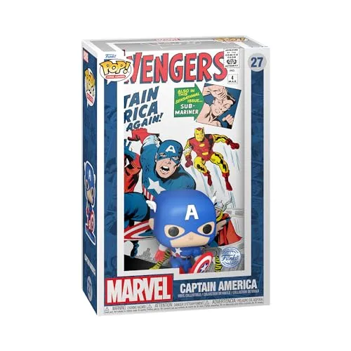 Funko Pop! Comic Cover: Marvel Avengers #4 (1963) - Sammelfigur für Fans - Diese ca. 18 cm große Vinylfigur ist das perfekte Sammlerstück für Fans der Marvel Avengers. Mit ihrem einzigartigen Design bereichert sie jede Vitrine und ist ideal als Geschenk für Kinder und Erwachsene.