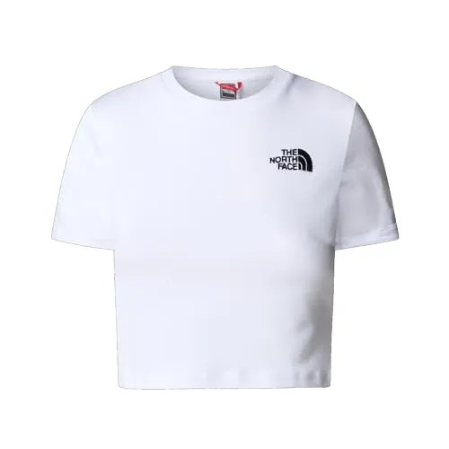 The North Face NF0A55AOFN4 W S/S Essential Cropped Slim Tee T-Shirt Damen TNF White Größe M