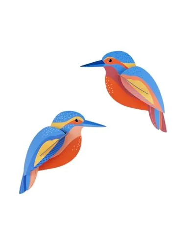 STUDIO ROOF | Wandobjekt, Wanddekoration | Tiere | Verschiedene Vögel (Eisvögel)