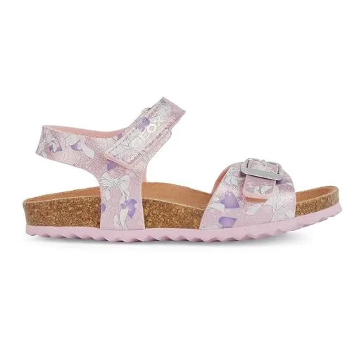 Geox Adriel Girl J028MC000QDC8842 - Bezaubernde Mädchensandale - Wanderschuhe für Mädchen, atmungsaktive Sandale mit flexibler Laufsohle und praktischem Klettverschluss für hohen Tragekomfort und individuelle Anpassung.