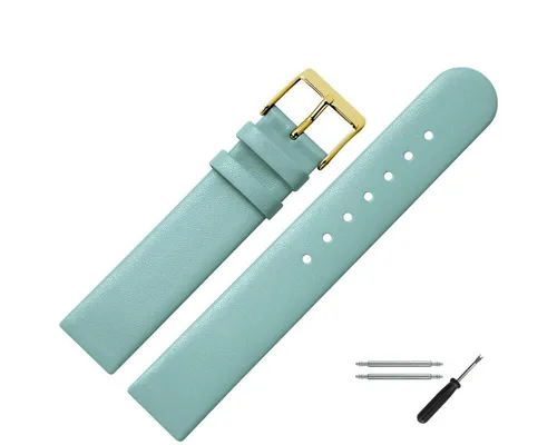 MARBURGER Uhrenarmband 20mm Leder in blau von marburg