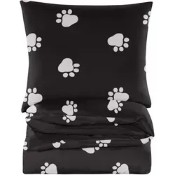 Baumwollbettwäsche 220x200 Pfoten – Tierliebe für Ihr Schlafzimmer