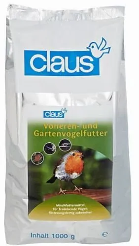 Claus Gartenvogelfutter | 500 g | Premium-Weichfutter für Gartenvögel | Mit Insekten für empfindliche Wildvögel | Besonders viele Proteine & Insekten | Von Frühjahr bis Herbst