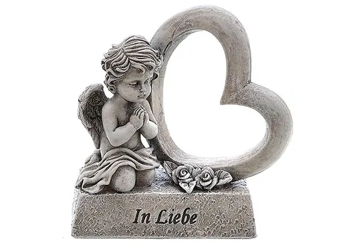 Annastore Gartenfigur Besinnliche Grabdeko zur Erinnerung - Grabschmuck, (Grabfigur, Friedhof Deko), frostfest und witterungsbeständig