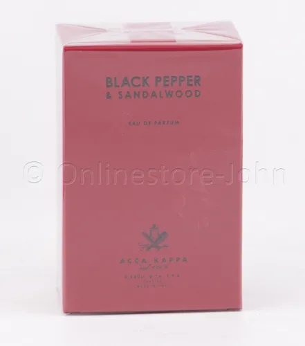 Acca Kappa Black Pepper & Sandalwood 100ml EDP - Unisex Duft mit verführerischen Noten von schwarzem Pfeffer und Sandelholz, ideal für selbstbewusste Persönlichkeiten.
