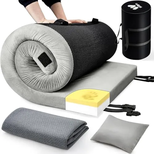 Willpo CertiPUR-US Memory Foam Campingmatratze mit Reisetasche