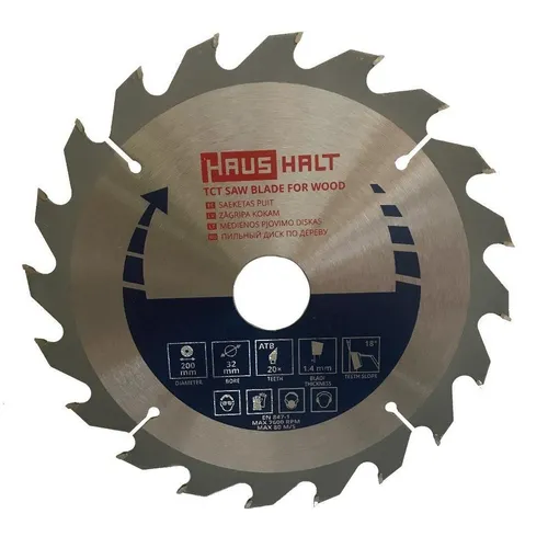 Sägeblatt 200mm Kreissägeblatt für Holz, 20 Zähne, Innen 32-30-20mm