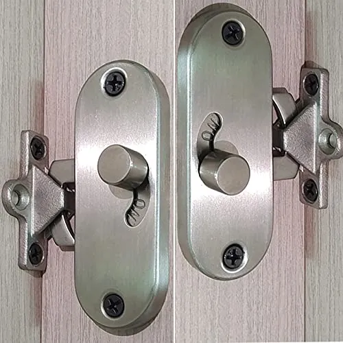 Schiebetürschloss 90-Grad-bewegliche Tür Rechtwinklige Schnalle Privatsphärenschloss, Schiebebarntürschloss und Verriegelungsbolzenschloss-Nockenschloss (inneres Türschloss)