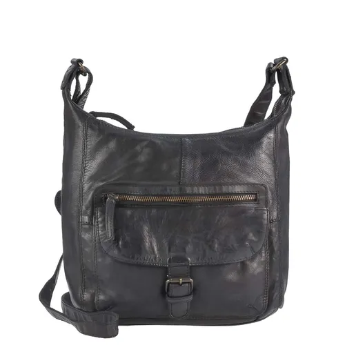 Bear Design Damen Tasche – Ledertasche Umhängetasche Schultertasche schwarz - Damentaschen aus hochwertigem Leder, ideal für A5-Formate mit praktischen Fächern und Reißverschluss. Perfekt für stilvolle Aufbewahrung und Alltag.