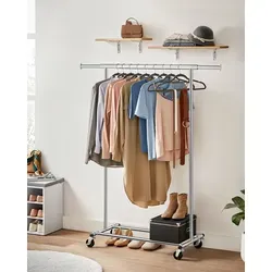 Metall Klappbar Schwerlast Kleiderständer mit Schuhregalen