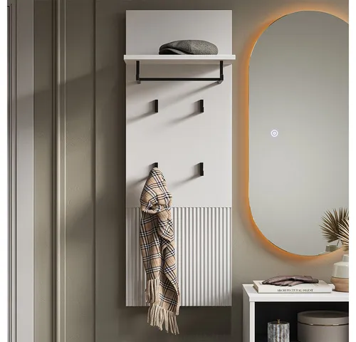 Vicco Wandgarderobe Eliza, Weiß, 43 x 120 cm