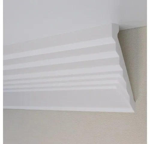 PROVISTON Stuckleiste Polystyrol, 70 x 136 x 2000 mm, Weiß, Deckenleiste, Polystyrol, 1-St.