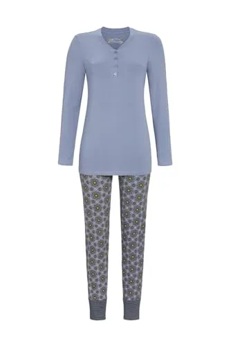Ringella Pyjama mit Knopfleiste Farbe Grey-Blue, Größe 44
