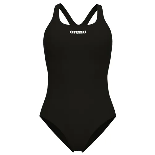 Arena Damen Badeanzug Black-White, Größe 32 - Bademode für Frauen, sportlicher Einteiler aus 51% recyceltem Polyester, ideal für Strand, Urlaub und Sport.