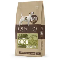 QUATTRO Trockenfutter Ente Junior – Kleine Rassen 7 kg
