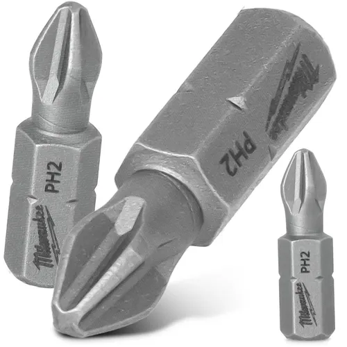 Magnetisch Bit PH2 25 mm Philips Stahl Schraubendreher 1/4'' Schaft Magnetbit