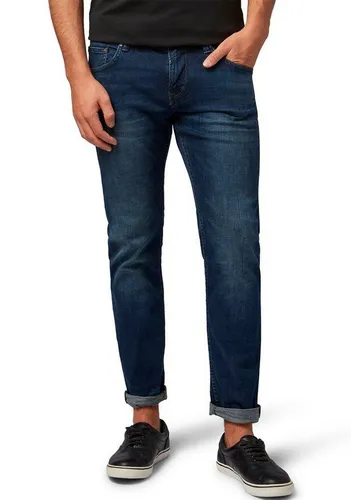 TOM TAILOR Denim Herren Piers Slim Jeans, Dark Stone Wash - Stylische Slim Fit Jeans im Five-Pocket-Style mit Stretch-Anteil für optimalen Tragekomfort und Bewegungsfreiheit. Ideal für lässige Outfits!