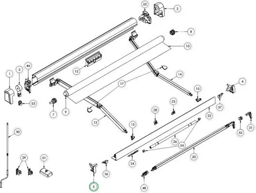 Frontblenden-Endkappe weiß rechts von Dometic