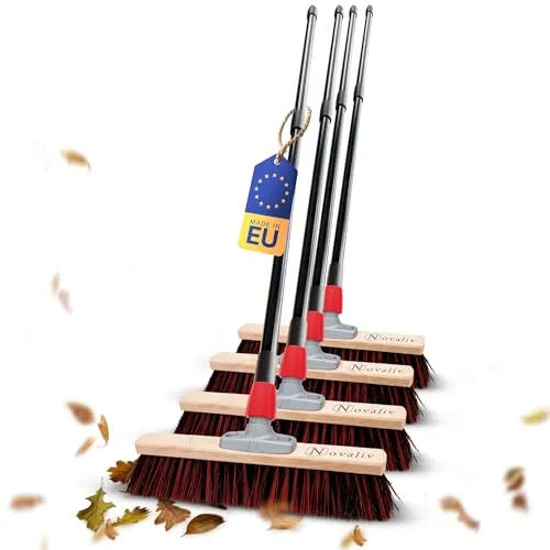 Novaliv 4X Straßenbesen 40 cm in rot von Novaliv
