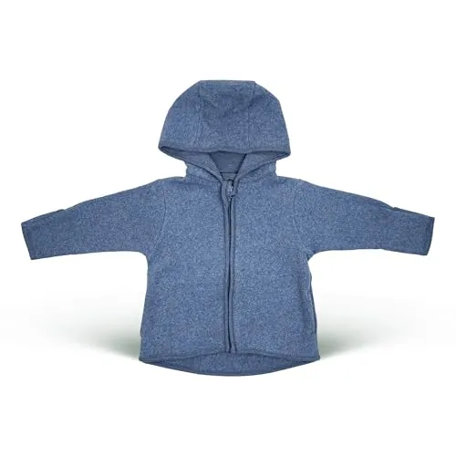Hinzling Fleece Jacke aus 100% Bio-Baumwolle (Blueberry) – Kuschelige Fleecejacke für Kinder, ideal für jede Jahreszeit