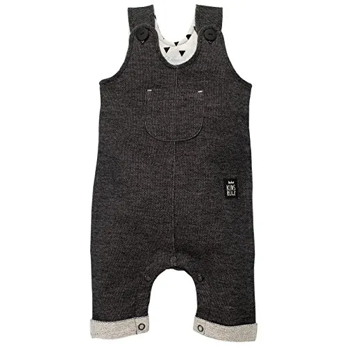 Pinokio Unisex Baby 1-1-118-800 DUNGAREES, Schwarz, 74 EU