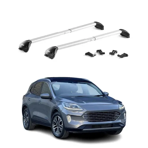 Dachträger Grundträger für Ford Kuga 2019-2025 - Dachträger aus hochwertigem Aluminium mit TÜV-Zulassung, aerodynamisch für weniger Windgeräusche und einfach zu installieren. Ideal für Fahrradträger, Ski- und Snowboardträger sowie Dachkoffer.