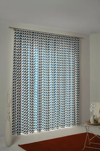 ADAM Deko-Schal Circles, blau, HxB 145x145 cm - Gardinen & Vorhänge, GOTS-zertifizierter Dekoschal aus Bio-Baumwolle, bietet Lichtdurchlässigkeit und Blickdichtigkeit für stilvolle Fensterdekoration.