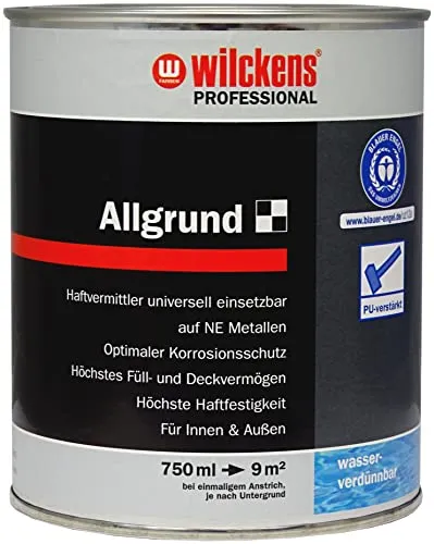 Wilckens Allgrund 750ml - Grundierung für Metall und Holz - Effiziente Grundierung für Innen- und Außenanwendungen. Schnelltrocknend, UV-beständig und leicht zu verarbeiten mit Pinsel oder Rolle. Ergiebigkeit von ca. 12 m²/l für optimale Ergebnisse.