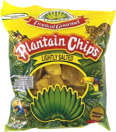 TROPICAL GOURMET Bananen Chips leicht gesalzen 85g | lightly salted | aus Ecuador