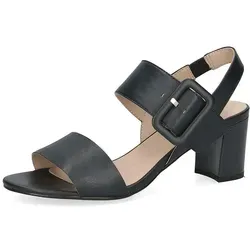 CAPRICE Damen Sandalen mit Absatz aus Leder, Blau (Ocean Nappa) - Wanderschuhe mit ergonomischem Memory-Fußbett für höchsten Komfort und Gelenkschutz – ideal für schicke Anlässe und lange Tragezeiten.