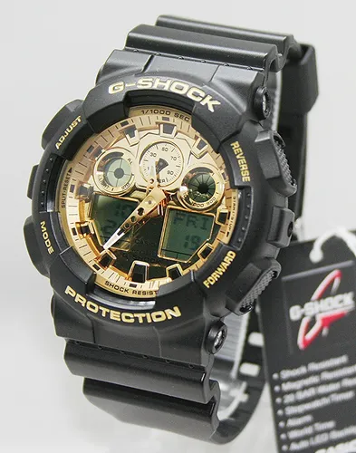 Casio G-Shock GA-100GGB-1A9ER - Sportliche Herrenuhr - Armbanduhren mit extrem robuster Bauweise, wasserdicht bis 200 Meter, ideal für Sport und Outdoor-Aktivitäten, kombiniert modernes Design mit japanischer Qualität.
