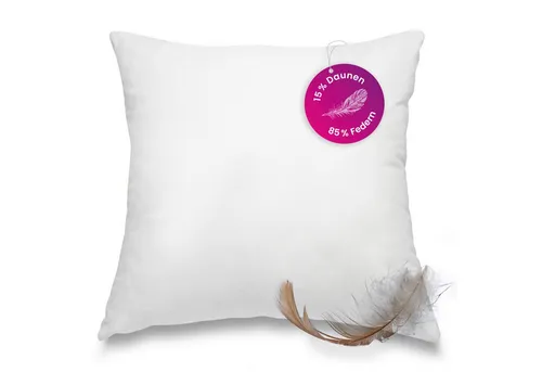 wometo Federkissen Premium, Füllung: Federn, einzeln, OEKO-TEX®, Kissenfüllung Baumwolle, 85% Federn & 15% Daunen