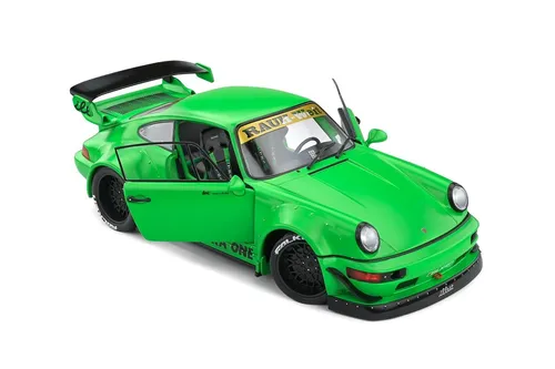 Solido 421181380 - 1:18 Porsche RWB 964, RAUH-WELT grün - Detailgetreues 1:18 Modell des Porsche 964 in auffälligem Grün, perfekt für Sammler und Auto-Enthusiasten.