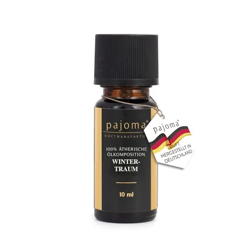 pajoma Duftöl 10 ml, Wintertraum - Golden Line | 100% Naturrein Ätherisches Öl für Aromatherapie, Duftlampe, Aroma Diffuser, Massage, Naturkosmetik | Premium Qualität