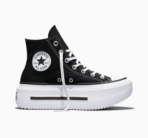 Converse Sneaker CHUCK TAYLOR ALL STAR LIFT DOUBLE STARCK in Schwarz, Größe 41 - Sneaker in Schwarz, modisches Design mit erhöhter Sohle für zusätzlichen Komfort und Stil. Ideal für lässige Outfits und täglichen Gebrauch.