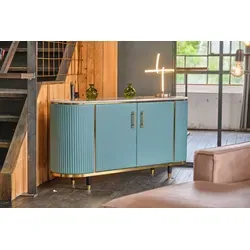 KAWOLA Sideboard MARIA mit Marmorplatte in blau von KAWOLA